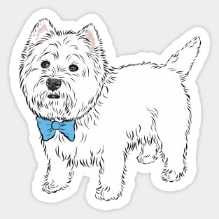 My little Westie  (please message me BEFORE you order to add your own name) Sticker